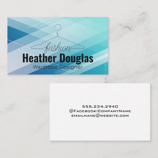 コートハンガー | ファッション | ワードローブデザイナー 名刺 (正面/裏面)
