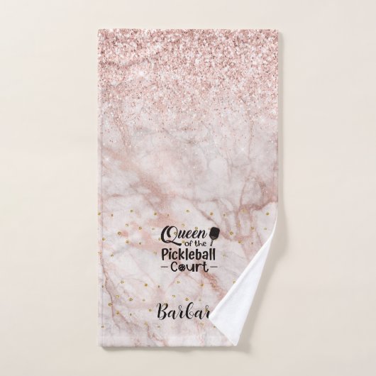 コートハンドタオルのPIckleball Gal Queen ハンドタオル (ハンドタオル)