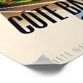 コートバスクのフランスヴィンテージ旅行ポスター ポスター (角)