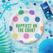 コートピックボールナプキンスで幸せ ペーパープレート (パーティー)