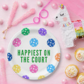 コートピックボールナプキンスで幸せ ペーパープレート (パーティー)