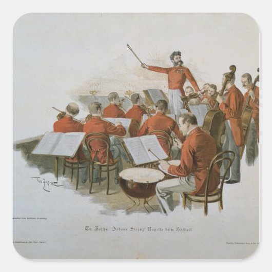 コートボールのヨハン・ストラウス管弦楽団 スクエアシール (正面)