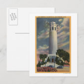 コートメモリアル付きテレグラフヒルビュー ポストカード (正面/裏面)