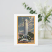 コートメモリアル付きテレグラフヒルビュー ポストカード (スタンド正面)