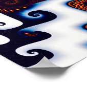 コートヤードインスノー抽象芸術アート ポスター (角)