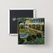 コートヤードオブホスピタルアットアルルヴァンゴッホファインアート 缶バッジ (正面&裏面)