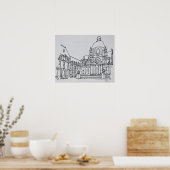 コートヤードオブラソルボンヌ |パリ大学 ポスター (キッチン)