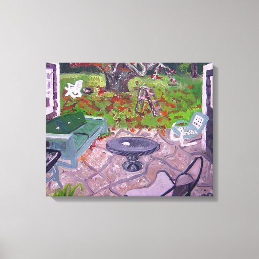 コートヤードオールドハンプトンズハウスアマガンセット キャンバスプリント (正面)