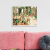 コートヤードバイエリセウメイフェンコートヤードパティオガーデン キャンバスプリント (インサイチュ (リビング))