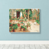 コートヤードバイエリセウメイフェンコートヤードパティオガーデン キャンバスプリント (インサイチュ (ウッドフロア))