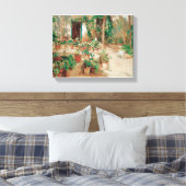 コートヤードバイエリセウメイフェンコートヤードパティオガーデン キャンバスプリント (インサイチュ (寝室))