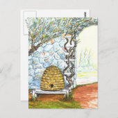 コートヤードミツバチの巣箱 ポストカード (正面/裏面)