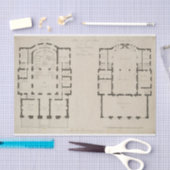 コートルーム詳細ロンドンUKダイアグラムデコページ 薄葉紙 (クラフト)