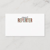 コートレポータレオパードおもしろいプリント 名刺 (正面)