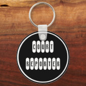 コートレポ誇りを持ったータ白黒キーチェーン キーホルダー (正面)