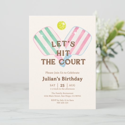 コート名門私立校風ののピックボール誕生日を打とう 招待状 (スタンド正面)