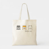 コート色違うの3つの柴犬 トートバッグ (裏面)