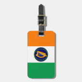 コート・オブ・アームズ付アイルランド国旗 ラゲッジタグ (正面縦)