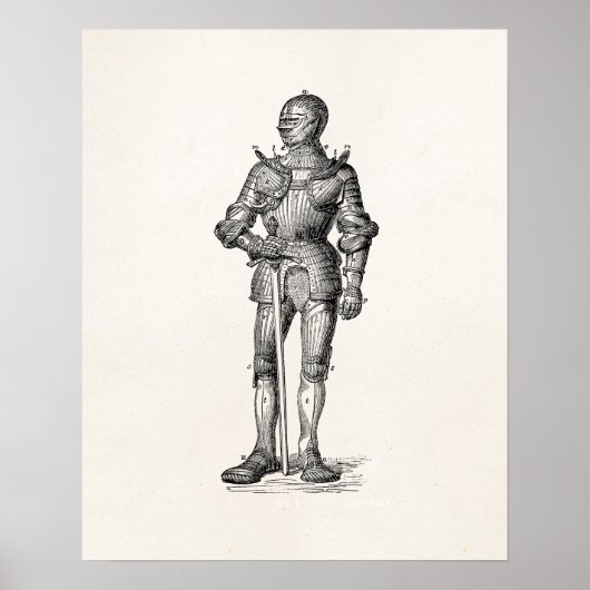 コート・オブ・アームズ輝く騎士装甲剣中世 ポスター (正面)