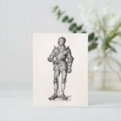 コート・オブ・アームズ輝く騎士装甲剣中世 ポストカード (スタンド正面)