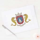 コート・オブ・アームズ・オブ・ファハルド – PUERTO RICO 長方形シール (封筒)