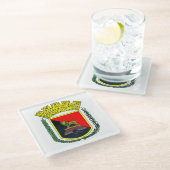 コート・オブ・アームズ・オブ・ポンセ，プエルトリコ ガラスコースター (アングル)