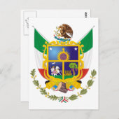 コート・オブ・アームズ・ケレタロ公式メキシコのシンボルロゴ ポストカード (正面/裏面)