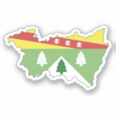 コート・オブ・アームズ・ステッカー付きヴォージュ・マップ シール (正面)