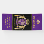 コート·オブ·アームズ·パープル·金ゴールド·エンジェル·エンブレム 横断幕 (横)