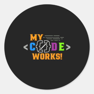 コードがおかしい面白いプログラマー コーディング ソフトウェア ラウンドシール