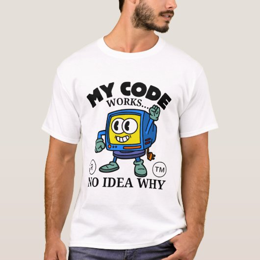 コードが動く Tシャツ (正面)