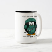 コードが壊れた時にTuxを行う手術 ツートーンマグカップ (正面右)