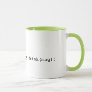コードされた指示-茶 マグカップ
