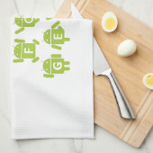 コードしますのためにギア(Bugdroidのソフトウェア開発者) キッチンタオル (四つ折り)