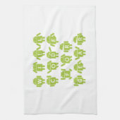 コードしますのためにギア(Bugdroidのソフトウェア開発者) キッチンタオル (縦)