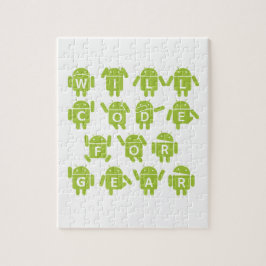 コードしますのためにギア(Bugdroidのソフトウェア開発者) ジグソーパズル