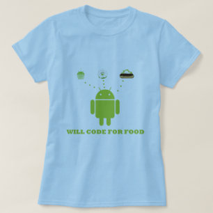 コードしますのために食糧(人間の特徴をもつソフトウェア開発者) Tシャツ