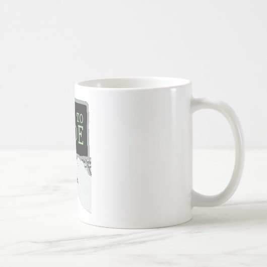 コードするために生まれて下さい コーヒーマグカップ (右)