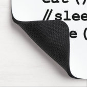 、コードするために、繰り返すために食べて下さい、眠らせないで下さい。 プロおもしろいなソフトウェア マウスパッド (コーナー)
