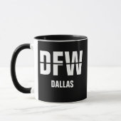 コードと市区町村、空港コードの追加DFW Dallas マグカップ (左)
