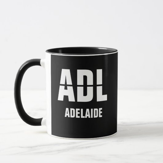 コードと都市の追加 – 空港コードADL ADELAIDE マグカップ (左)