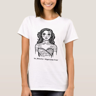 コードの女神 - アルゴリズム不要の自信 Tシャツ