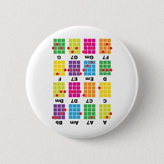 コードの詐欺のティーの白 缶バッジ (正面)