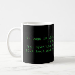 コードの99匹の虫、おもしろいなプログラマーマグ コーヒーマグカップ