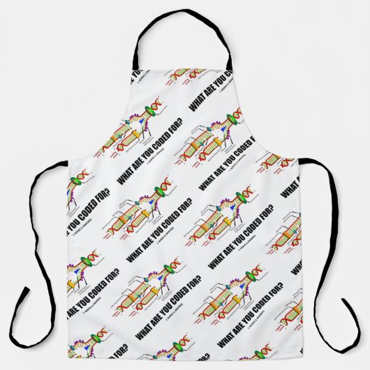 コードは何だ？DNA複製ユーモア エプロン (正面)