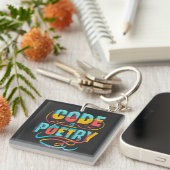 コードは詩：プログラミングの情熱を高める キーホルダー (正面右)