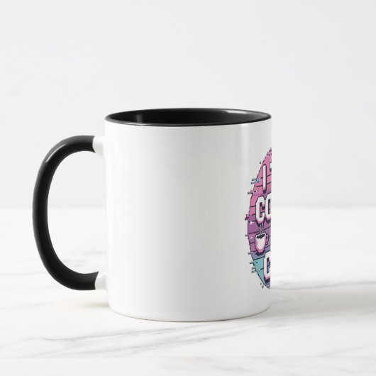 コードへのレトロ- Coffee Pixel Art Mug マグカップ (左)