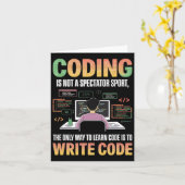 コードを学ぶ唯一の方法は、コンピュータでコードを書くこと カード (黄色い花)