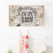 コードを解読できるか?エスケープルームゲームパーティー 横断幕 (インサイチュ)