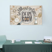 コードを解読できるか?エスケープルームゲームパーティー 横断幕 (トレードショー)